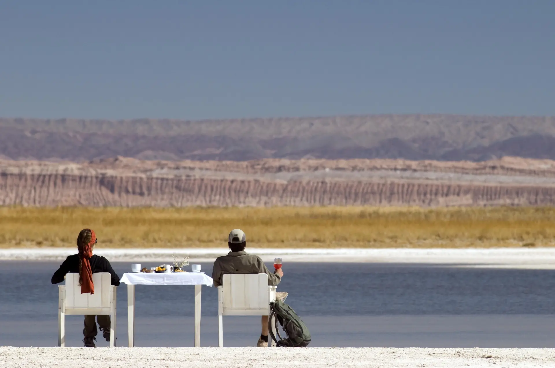 Laguna Cejar Atacama Desert - floating salt lake Chile